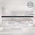 B.K.Licht - LED Deckenlampe mit indirektem Licht, ultraflach, neutralweiße Lichtfarbe, LED Panel, Deckenleuchte, Lampe, Wohnzimmerlampe, Schlafzimmerlampe, Küchenlampe, 42x42x2,9 cm, Schwarz
