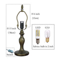 Tokira Vintage Tiffany Tischlampen, E14 Glasmalerei Lampen Schlafzimmer Nacht Wohnzimmer, 8 Zoll Glasmalerei Lampenschirme mit Roter Libelle(Ohne Glühbirnen)