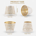 Povxlum Lampenschirme aus Metall, Lampenschirme für Tischlampe, Lampenschirm E27 E14 Eisenlampenschirm für Tisch, Schlafzimmer,