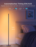 Govee RGBIC LED Stehlampe Wohnzimmer, WiFi Stehlampe Dimmbar, Arbeiten Sie mit Alexa und Google Assistant, 16 Millionen Farben, 58 Szenenmodi, Musikmodi, DIY-Modus für Schlafzimmer Gaming, Schwarz