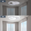 Aeyytoe LED Deckenlampe, 24W LED Deckenleuchte, Modern Runder Schlafzimmer-Kronleuchter Lampe für Bad Flur Schlafzimmer Balkon Wohnzimmer Küche