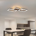 ZMH LED Deckenleuchte Wohnzimmer Deckenlampe - 48W Dimmbar Schlafzimmerlampe Schwarz Küchenlampe mit Fernbedienung aus Metall Modern Wohnzimmerlampe für Schlafzimmer Esszimmer Küche Flur Kinderzimmer