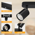 Dehobo Deckenstrahler LED 3 Flammig Schwenkbar 350° – GU10 Deckenlampe Spot Schwarz Moderne für Wohnzimmer, Schlafzimmer, Küche – Ohne Leuchtmittel