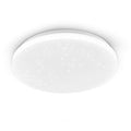 EGLO Deckenlampe Pogliola-S, Ø 31 cm, Kristalleffekt LED Deckenleuchte, 1 flammige Wohnzimmerlampe aus Stahl und Kunststoff, Lampe weiß, Kinderzimmerlampe, Küchenlampe, Bürolampe, Flurlampe Decke