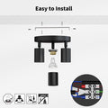 LVWIT GU10 Deckenstrahler LED 3 Flammig Rund LED Deckenleuchte Schwenkbar Schwarz Deckenlampe Spot Drehbar Modern Deckenspots 3 Strahler für Wohnzimmer Schlafzimmer Küche (Ohne Leuchenmittel)