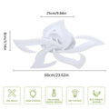 Comely Deckenlampe, LED Deckenleuchte 60W 6750lm, Kaltes Weiß 6500K Moderne Blütenblatt Design Deckenlampe für Wohnzimmer Küche Schlafzimmer Esszimmer, Dia 60cm