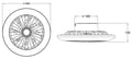 HSL LED-Deckenleuchte mit Ventilator Ø 45,5cm, Deckenventilator mit Lampe, Stufenlos Lüftungsgeschwindigkeiten, mühelose Lichtdimmung, mit Fernbedienung, 2700-6500K, 4300Lm, Klimagerät