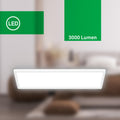 BRILONER - LED Deckenleuchte Effizienzklasse A, ca. 50.000h Licht, 14W bei 3000lm, LED Panel flach, helle energiesparende Deckenlampe Wohnzimmer, Küchenlampe, Wohnzimmerlampe 58x20x3 cm, Weiß