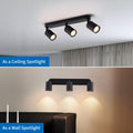ANWIO LED Deckenstrahler Schwenkbar 3 Flammig Deckenleuchte GU10, Wandstrahler Schwarz Spotlight Lampe Deckenlampe für Wohnzimmer Schlafzimmer Flur (ohne Glühbirnen) EUS-EA190811-10-03RB