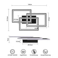 Homefire Deckenlampe LED Deckenleuchte Wohnzimmer - 45W Wohnzimmerlampe RGB Farbwechsel Schwarz Modern Schlafzimmerlampe Dimmbar mit Fernbedienung Flurlampe Schwenkbar Deckenlampen für Kinderzimmer