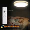 LEZOE 18W RGB LED Deckenleuchte Dimmbar mit Fernbedienung, 1800LM LED Deckenlampe Dimmbar RGB Farbwechsel, 3000K-6500K IP54 Flach Panel für Wohnzimmer Schlafzimmer Kinderzimmer Küche Bad φ22x2.5cm