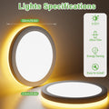 zemty 18W Deckenlampe LED Deckenleuchte Flach mit 3W Nachtlicht, 2100LM 3000K/3500K/4000K/5000K/6500K Wählbar Rund Badezimmer Lampe, Ø22x2.1 cm Ultra Dünn Modern Badlampe für Schlafzimmer Flur Küche