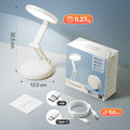 One Fire Tischlampe Kabellos LED Tischlampe Akku Lampe, Schreibtischlampe Faltbar & Tragbar, 9 Helligkeit LED Schreibtischlampe Kabellos Akku, Leselampe Desk Lamp Tischleuchte Büroschreibtischlicht