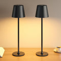 UPXNBOR LED Tischlampe Kabellos 2er Set, Metall Tischlampe Outdoor & Indoor