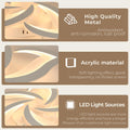 LED Deckenleuchte Wohnzimmer Modern, 3000k-6500k Deckenlampe LED Dimmbar mit Fernbedienung und App Steuerung, Timer-Funktion Deckenlampe Blume für KüCher Wohnzimmer Schlafzimmer (5 KöPfe/ø60cm/23.6in)