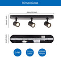 ANWIO Deckenstrahler 3 Flammig Schwarz, Dimmbar LED Deckenleuchte Strahler Schwenkbar GU10, Deckenlampe Drehbar, Modern Deckenspots für Küche, Schlafzimmer, Wohnzimmer, mit Leuchtmittel (EUCS-LG11A)