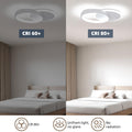 Aeyytoe LED Deckenlampe, 24W LED Deckenleuchte, Modern Runder Schlafzimmer-Kronleuchter Lampe für Bad Flur Schlafzimmer Balkon Wohnzimmer Küche