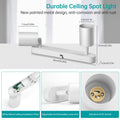 wowatt 2-flammige Spotlampe LED Deckenleuchte Weiß matt, Deckenlampe Schwenkbar GU10 Wandstrahler Drehbar, Spotlight Lampe Deckenspots für Küche, Schlafzimmer, Wohnzimmer (Ohne Leuchtmittel)