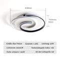 LED Deckenlampe,Moderne Deckenleuchte Dimmbar mit Fernbedienung Wohnzimmer, Schwarz-Weiß Schlafzimmerlampe, Rund, Wohnzimmerlampe mit Memory Funktion, für Wohnzimmer,Schlafzimmer, Büro