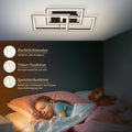 Homefire Deckenlampe LED Deckenleuchte Wohnzimmer - 45W Wohnzimmerlampe RGB Farbwechsel Schwarz Modern Schlafzimmerlampe Dimmbar mit Fernbedienung Flurlampe Schwenkbar Deckenlampen für Kinderzimmer