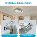 Depuley LED Deckenstrahler Schwenkbar, 4 Flammig Deckenleuchte, 4x3W GU10 Leuchtmittel, Modern Deckenspot, 960LM 3000K Warmweiß, Für Wohnzimmer Küche Schlafzimmer
