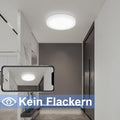cupgow LED Badezimmerlampe Deckenleuchte Flur - Rund Flurlampe 18W Deckenlampe Kaltweiss 5000K IP44 Ø23cm für Schlafzimmer Küche Balkon