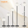 Amdelne Outdoor Solar Stehlampe, Kabellose Stehleuchte USB mit Aufladbar akku, RGB Garten Fernbedienung Dimmbar, Lichtsensor, IP65 Wetterfest, H147cm Höhenverstellbar, Dekoration Terrassen Balkon