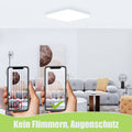 Philonext Deckenleuchte Flach Led Deckenlampe 48W, 6500K 5000LM Deckenbeleuchtung Panel, Kaltweiß Led Lampen, Deckenlampe für Wohnzimmer Schlafzimmer Küche Balkon Büro Flur