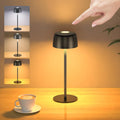 TRUMPETS Kabellose Tischlampe Akku Dimmbar, Kleine Tischlampe Vollmetall 3 Farbtemperatur, Nachttischlampe Kabellos USB-C, IP54, H25cm,für Outdoor Nachttisch Esstisch Schreibtisch