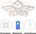 LED Deckenleuchte Dimmbar, 40W-80W Deckenlampe LED Wohnzimmerlampe mit Fernbedienung APP Farbwechsel - Moderne Wohnzimmerlampe Deckenleuchte Energie Sparen Dimming Deckenbeleuchtung Schlafzimmerlampe