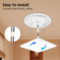 Bowfar LED Deckenleuchte Flach, 24W 3200LM Deckenlampe mit Fernbedienung Dimmbar 3000K-6500K, 1800K Nachtlicht Amber, Badezimmer Lampe für Wohnzimmer Küche Kinderzimmer Flur Schlafzimmer Ø29.5x2.5cm