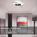 ZMH LED Deckenleuchte Wohnzimmer Deckenlampe - 48W Dimmbar Schlafzimmerlampe Schwarz Küchenlampe mit Fernbedienung aus Metall Modern Wohnzimmerlampe für Schlafzimmer Esszimmer Küche Flur Kinderzimmer