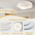 HTsilphelene Moderne Deckenleuchte, 40cm Dimmbare 3000K-6500K Deckenlampe Schlafzimmer, Minimalistische Kreativitätsform Lampe Deckenlampe für Wohnzimmer Schlafzimmer Küche Flur (A 40CM)