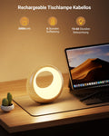 Bonsery Nachttischlampe Touch Dimmbar mit Fernbedienung, Nachtlicht Nachtlampe USB Aufladbar mit RGB Farben & 9 Modi, LED Akku Tischlampe Kabellos mit Timing & Memory Funktion für Wohnzimmer