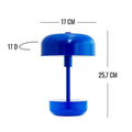 Dyberg Larsen Haipot Tischlampe Kabellos Blau | LED Lampe Dänischen Design Wiederaufladbare | Schreibtischlampe ohne leuchtmittel | Nachttischlampe 8 Stunden Akkulaufzeit | LED Tischleuchte Kabellos