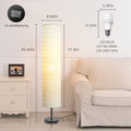 LALISU Stehlampe Papier Lampe Moderne Stehlampen mit Lampenschirm, Stehlampe für für Wohnzimmer Mit Fußschalter, Schlafzimmer und Arbeitszimmer (White-03)