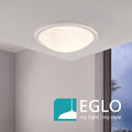 EGLO Deckenlampe Planet 1, 1 flammige Wandleuchte, Deckenleuchte aus Stahl, Farbe: Weiß, Glas: Weiß lackiert, Fassung: E27