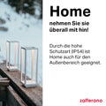 Zafferano, Home Pro Lampe, Wiederaufladbare und Kabellose Tischlampe mit Touch Control, Geeignet für den Innen- und Außenbereich, Dimmer, 3000 K, Höhe 29,4 cm, Farbe Dunkelgrau