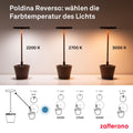 Zafferano, Poldina Reverso Lampe, Wiederaufladbare und Kabellose Tischlampe mit Touch Control, Geeignet für den Innen- und Außenbereich, Dimmer, 2200-3000 K, Höhe 35 cm, Farbe Salbei