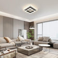 DELIPOP Moderne LED Deckenleuchte, 30W 3375LM LED Deckenlampe Quadratisch Innen, Acryl Deckenbeleuchtung Schwarz für Schlafzimmer, Wohnzimmer, Flur, Küche, Balkon, Natürliches Licht 4500K