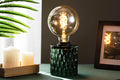 Pauleen 48023 Crystal Magic Tischleuchte max. 20W Tischlampe für E27 Lampen Nachttischlampe Grün 230V Glas ohne Leuchtmittel