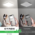 OTREN LED Deckenleuchte Flach, 23CM Deckenlampe Quadrat 4000K 1800LM, Modern LED Panel Lampe für Badezimmer Küche Wohnzimmer Schlafzimmer Flur Keller, IP44