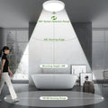 LEZOE LED Deckenleuchte mit Bewegungsmelder Dimmbar, 24W 2400LM Radar Sesor Deckenlampe Dimmbar, 3000K/4000K/6500K IP54 Sensorlampe Für Badezimmer, Garage, Treppen, Keller, Flur, Balkon, Diele 30cm
