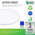 HYBEC - Deckenleuchte Rund,LED Deckenleuchte Rund, LED Ceiling Light, LED Deckenleuchte, Deckenlampe LED, LED Lampen Deckenlampen, Badlampe Decke, Kellerlampe LED, Deckenleuchte LED, 30W (Pack 1)
