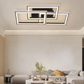 Homefire Deckenlampe LED Deckenleuchte Wohnzimmer - 45W Wohnzimmerlampe RGB Farbwechsel Schwarz Modern Schlafzimmerlampe Dimmbar mit Fernbedienung Flurlampe Schwenkbar Deckenlampen für Kinderzimmer