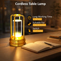 Tischlampe kabellos – Dimmbare Akku-Tischlampe 2000mAh mit Touchsteuerung, 3 Lichtfarben, USB-C, Aluminium, LED Tischlampe für Innen & Außen, Terrasse, Restaurant, Schlafzimmer, Gold 1er Set