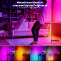 CS COSDDI LED Stehlampe Smart, LED Stehlampe Wohnzimmer, 150cm Stehlampe Dimmbar mit Fernbedienung und APP, 16 Millionen Farben, Musikmodi, DIY-Modus & Timing, Ecklampe Smart für Schlafzimmer, Gaming