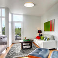 Qamra LED Deckenlampe, Deckenleuchte Holz 30cm, Weiß Lampe für Wohnzimmer Schlafzimmer Küche Flur Esszimmer 24W 4000K