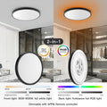 ANTENLICHT LED Deckenlampe Smart 24W Kompatibel mit Alexa und Google Assistant Ø30cm, Steuerbar via App mit 16 Millionen DIY Farben, Wifi Deckenleuchte mit Fernsteuerung für Schlafzimmer, Wohnzimmer