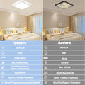 HABOWN LED Deckenleuchte Flach Dimmbar mit Fernbedienung, 24W 3200LM, 3000-6500K Ultra Dünn Deckenlampe Backlighteffekt Decke Lampe für Wohnzimmer Schlafzimmer Küche Bad Balkon Quadratisch 29cm,Weiß